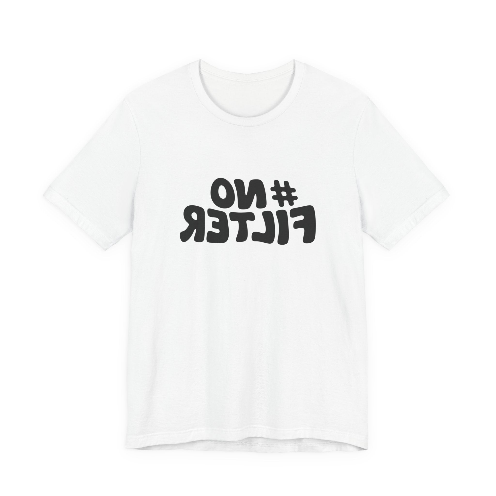 "No Filter" Retro Selfie Script Graphic Tee