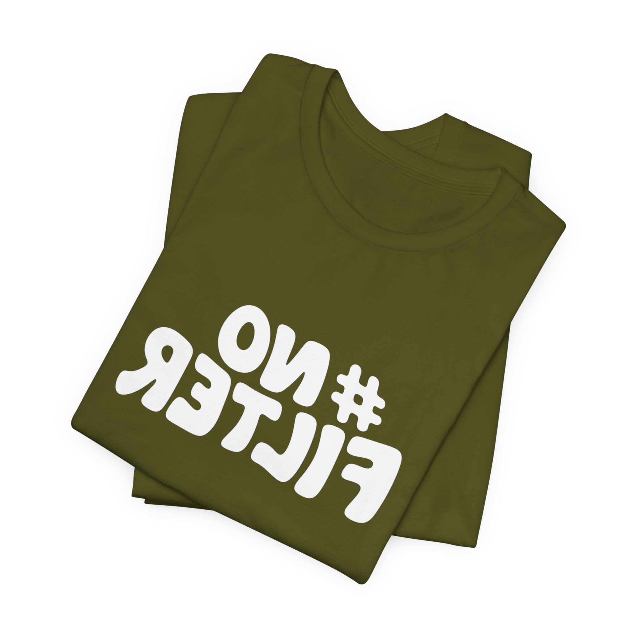 "No Filter" Retro Selfie Script Graphic Tee